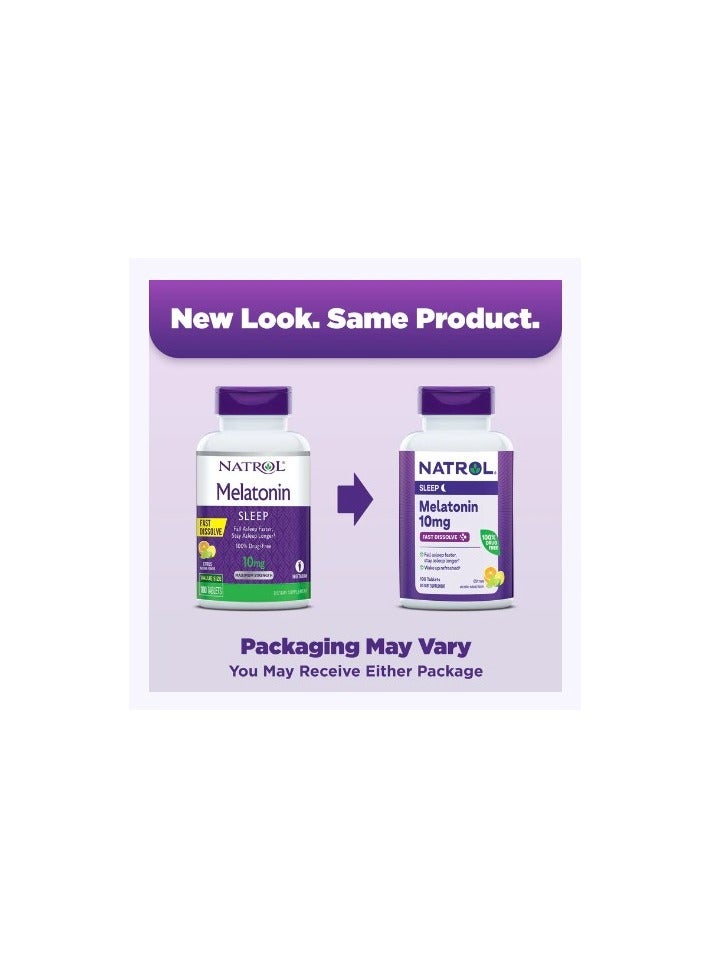 NATROL Melatonin 10Mg Fast Dissolve 60 Tablets Citrus Flavor - Image 2